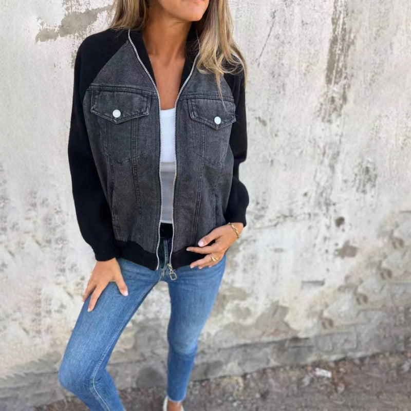 Veste en  jean décontractée .