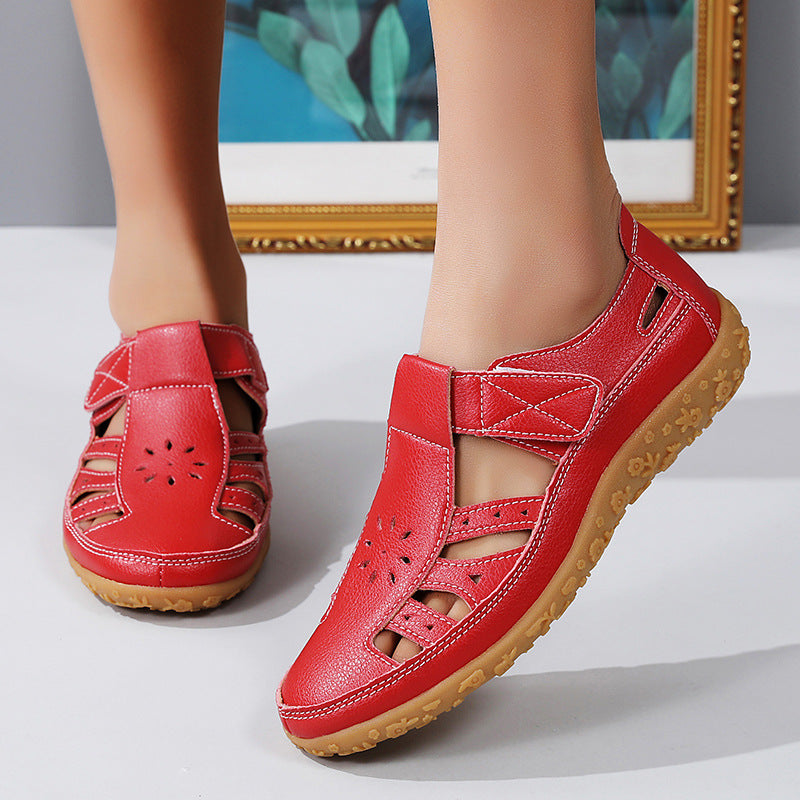 Sandales Vintage en Cuir Véritable