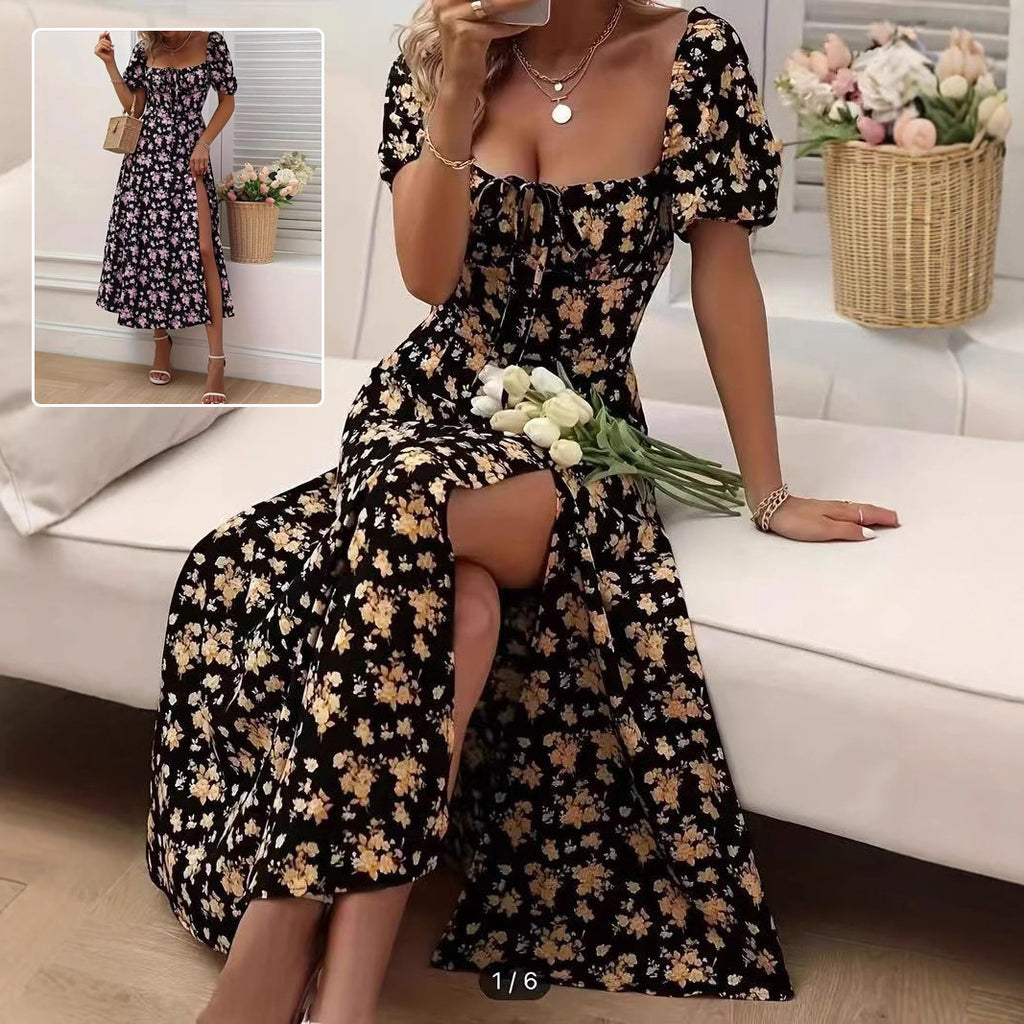 Robe Longue Floral - FEMME FATALE