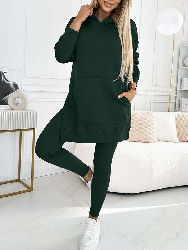 Ensemble Sweat Capuche et Leggings Épais - FEMME FATALE