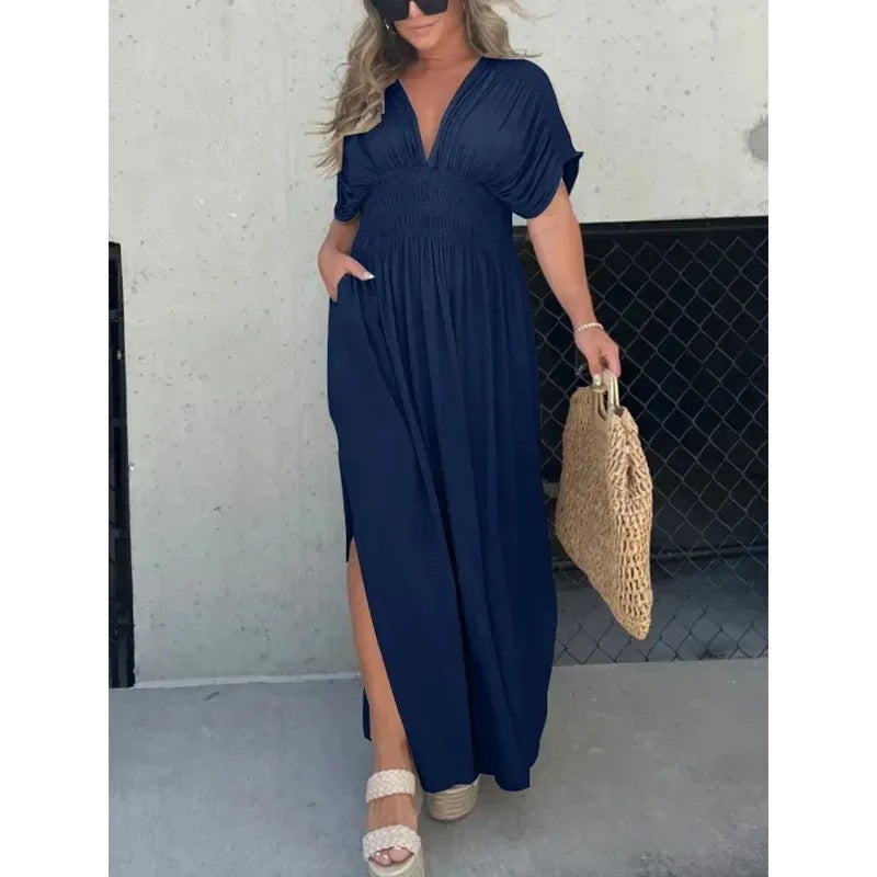 Robe d'été à manches chauve-souris