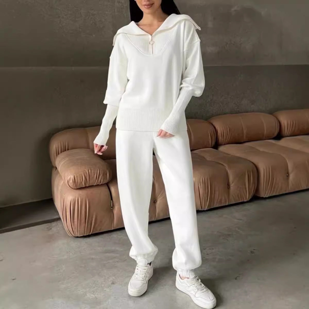 Ensemble Sport Chic à Zip et Cordon