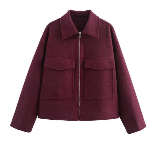 Manteau Col Polo Rétro