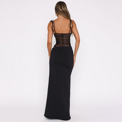 Robe porte-jarretelles en dentelle