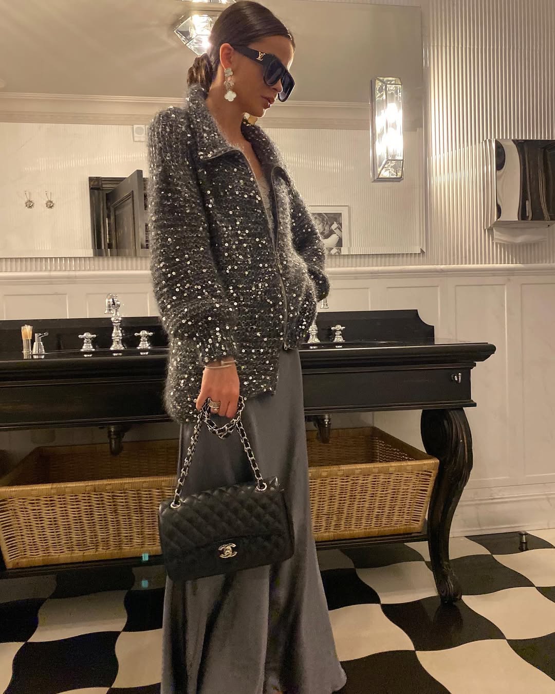 Pull Oversize en Maille à Sequins - FEMME FATALE