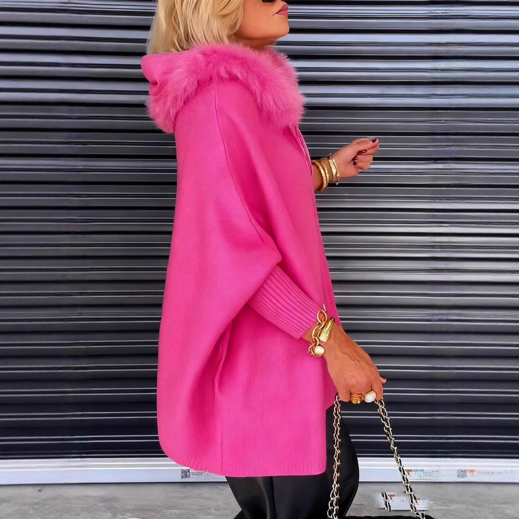 Veste décontractée avec col en fourrure - FEMME FATALE