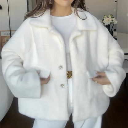Manteau Court en Fausse Fourrure