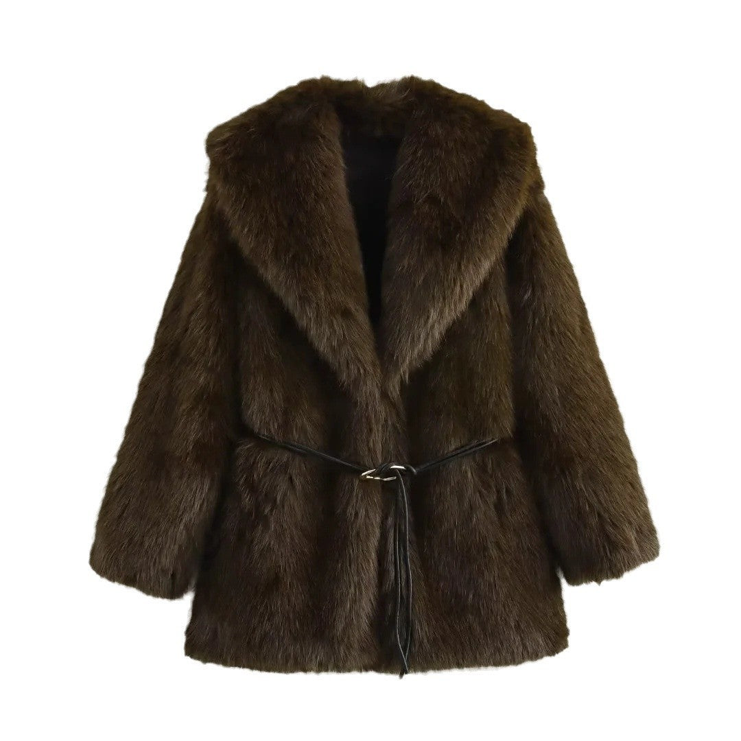 Manteau Street en Fausse Fourrure