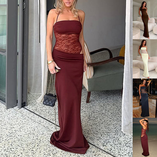 Robe porte-jarretelles en dentelle