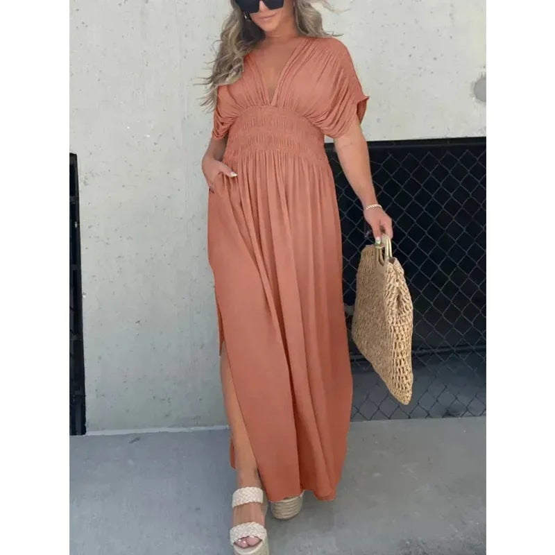 Robe d'été à manches chauve-souris