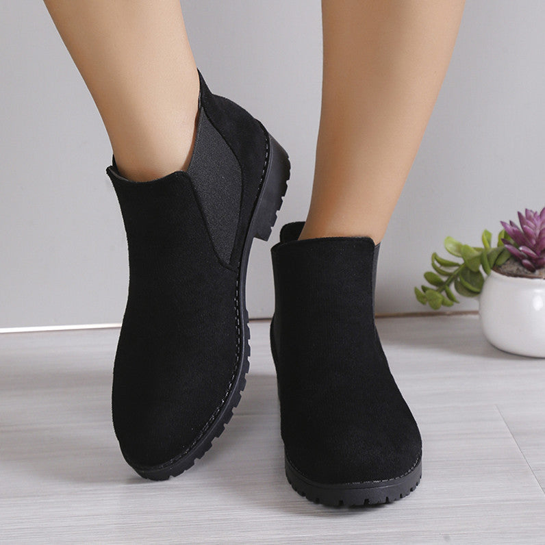 Bottes à talon épais