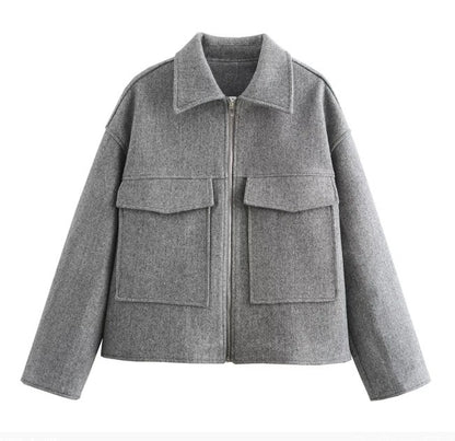 Manteau Col Polo Rétro