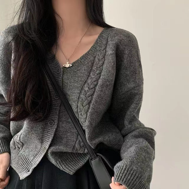 Gilet Col V Torsadé