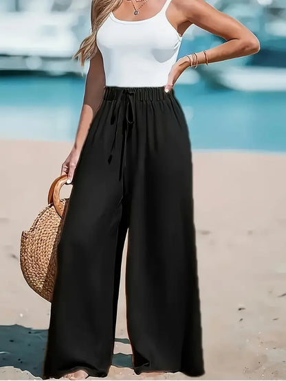 Pantalon large décontracté