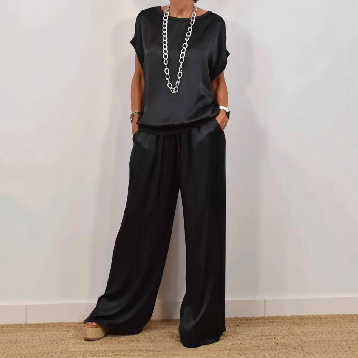 Ensemble Satin Camel - FEMME FATALE