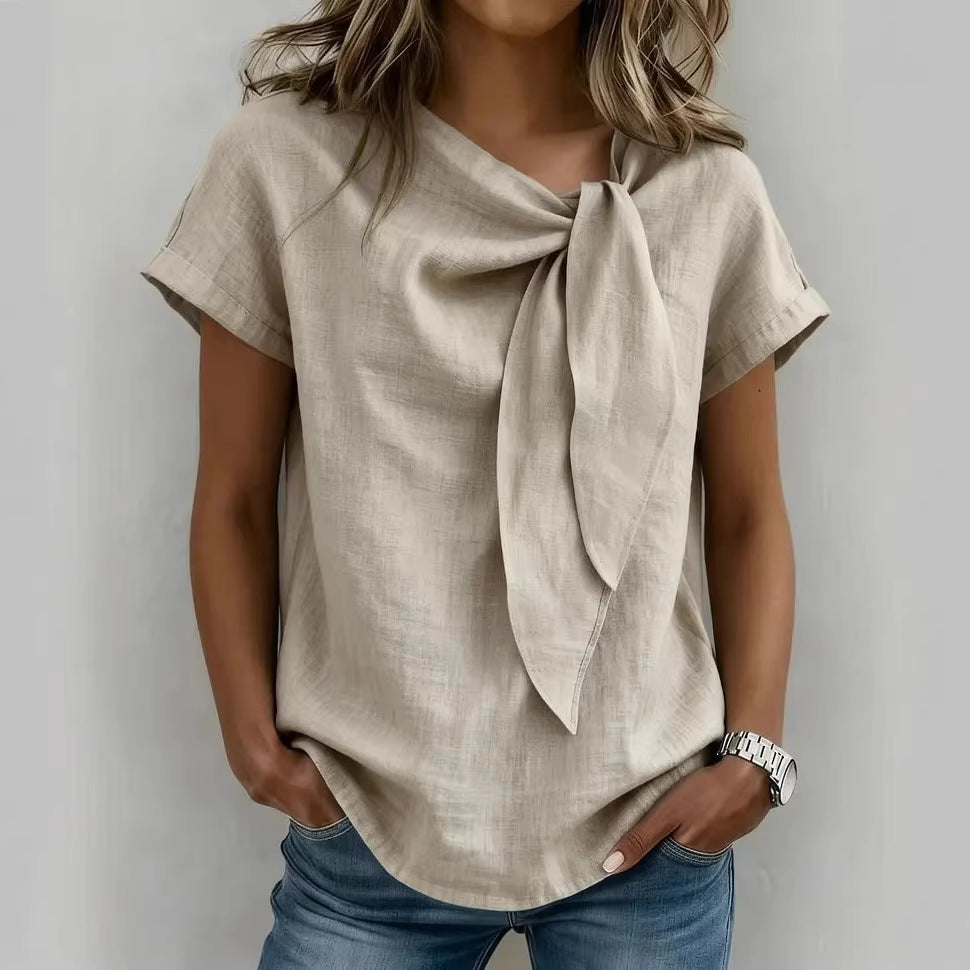 T-shirt d'été décontracté à manches courtes pour femme