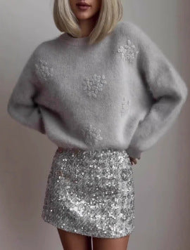 Pull Douillet à Encolure Ras-du-Cou - FEMME FATALE