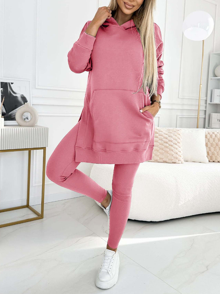 Ensemble Sweat Capuche et Leggings Épais - FEMME FATALE