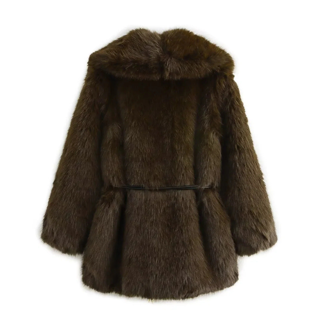 Manteau Street en Fausse Fourrure
