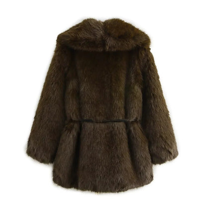 Manteau Street en Fausse Fourrure