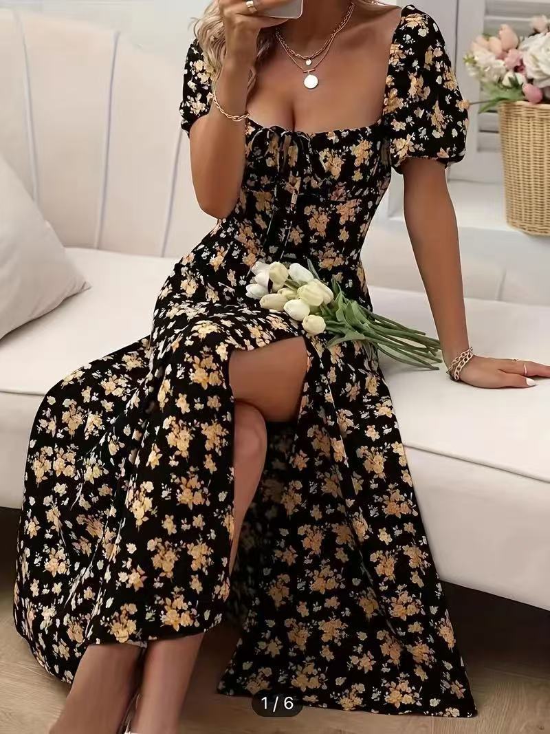 Robe Longue Floral - FEMME FATALE