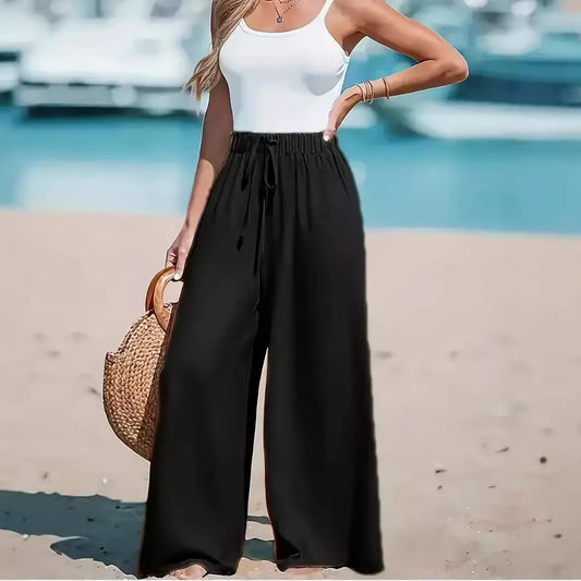 Pantalon large décontracté