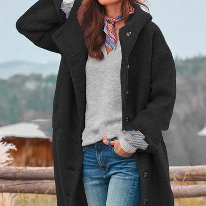 Manteau Long Tweed Épais