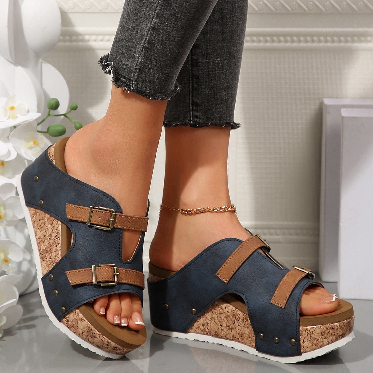 Été Sandales Compensées