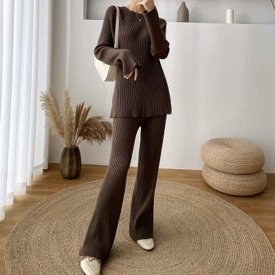 Ensemble Pantalon Large en Maille