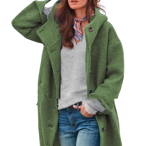 Manteau Long Tweed Épais