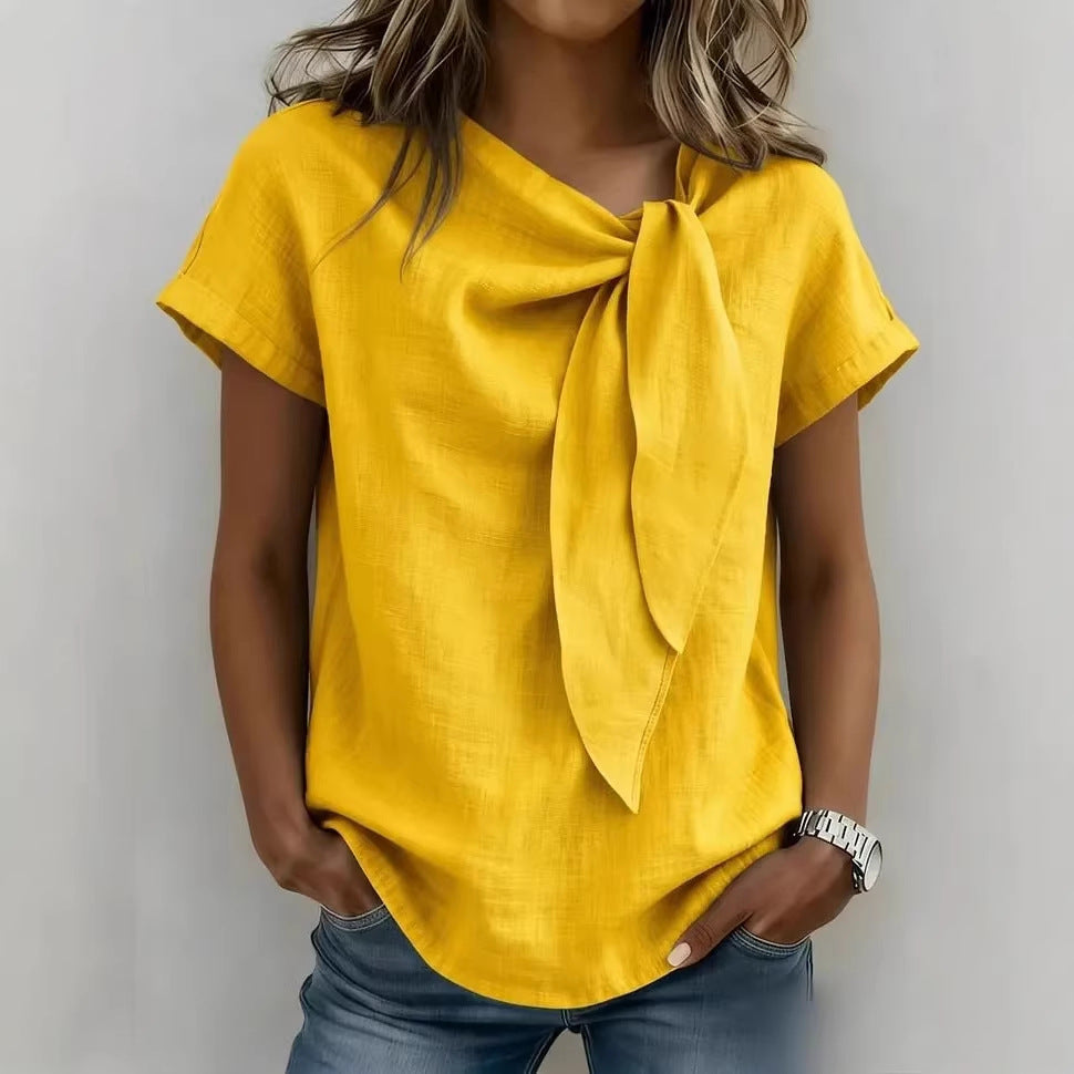 T-shirt d'été décontracté à manches courtes pour femme