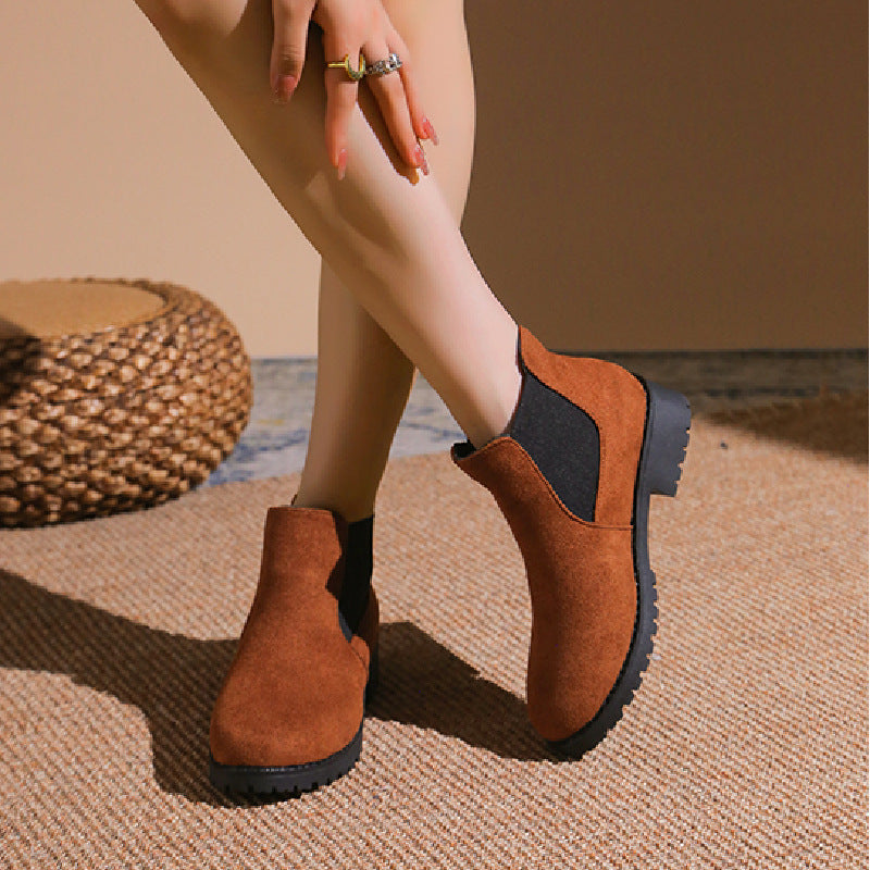 Bottes à talon épais
