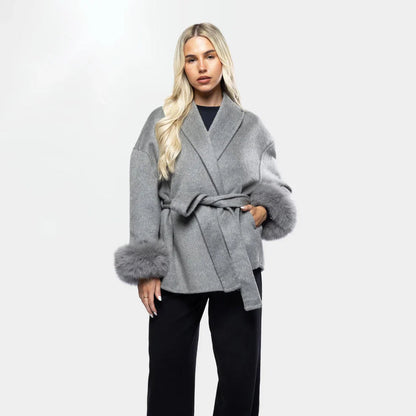 Manteau en laine style Hepburn