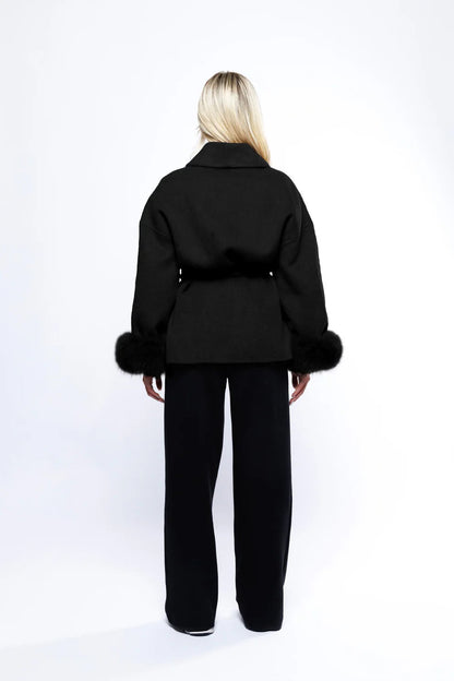 Manteau en laine style Hepburn