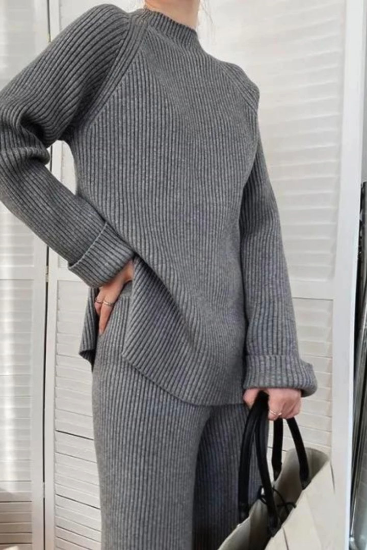 Ensemble Pantalon Large en Maille